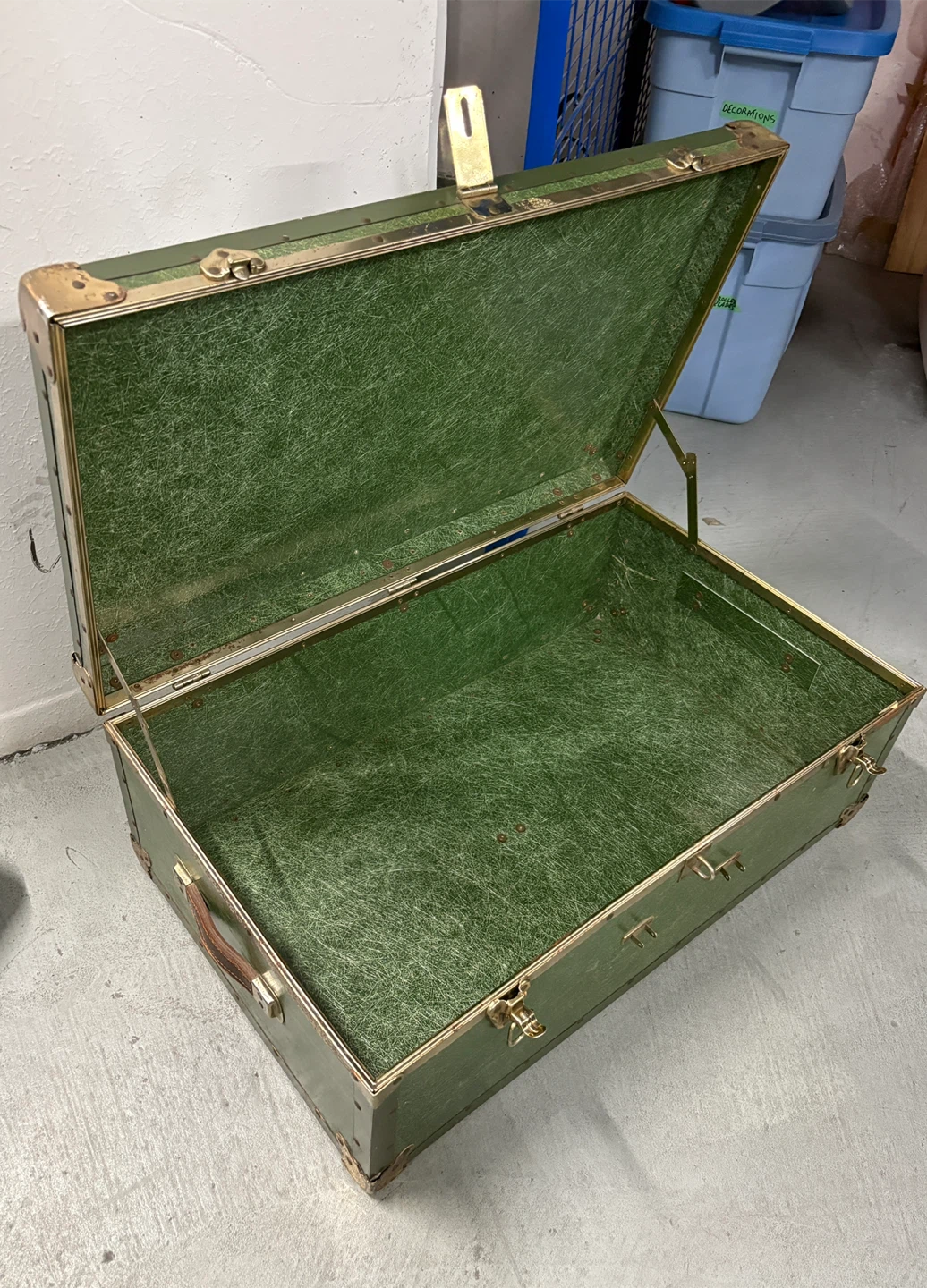Vintage Green Authentic Army Trunk