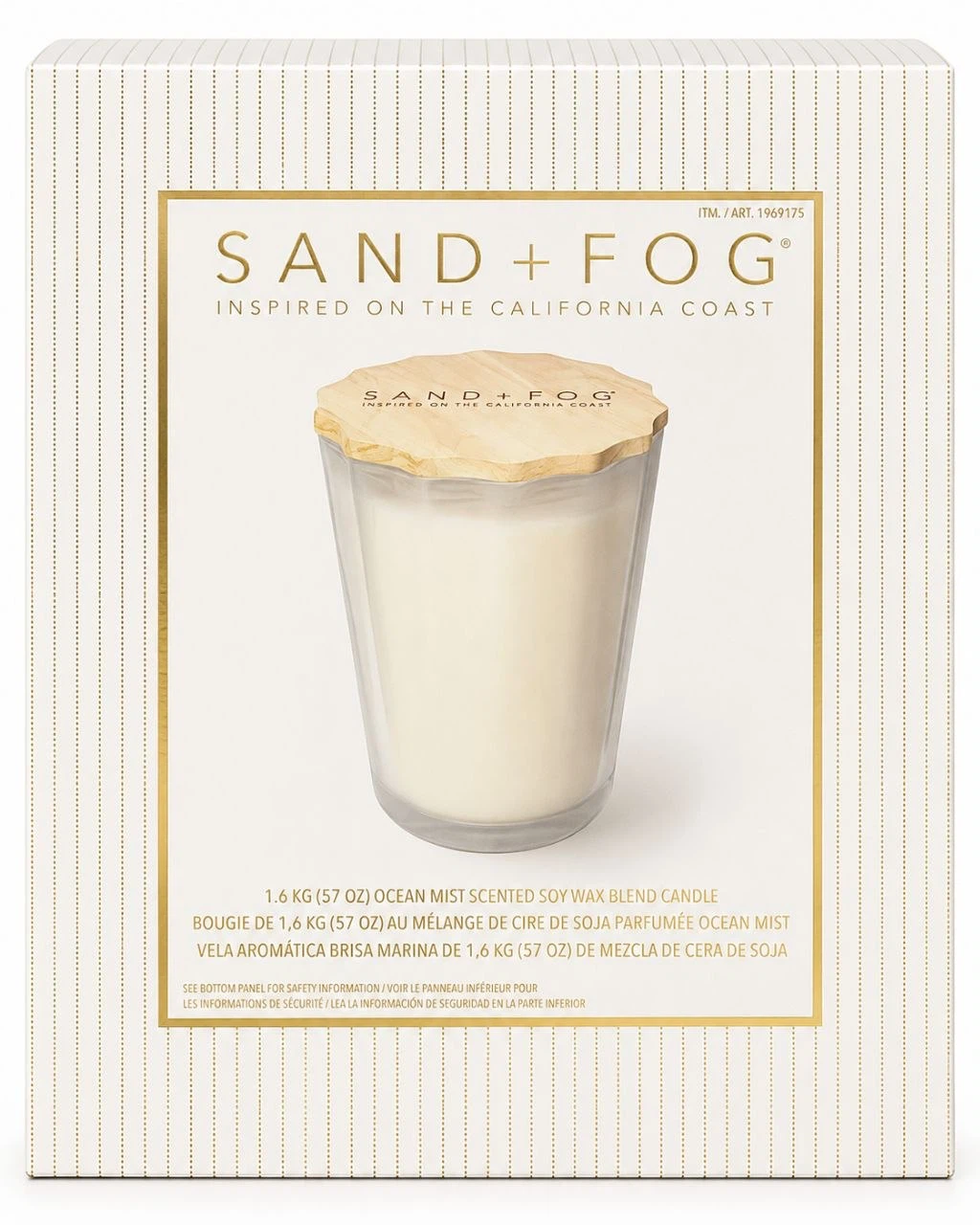 Sand + Fog Ocean Mist Scented Soy Wax Blend Candle 57oz - photo 2
