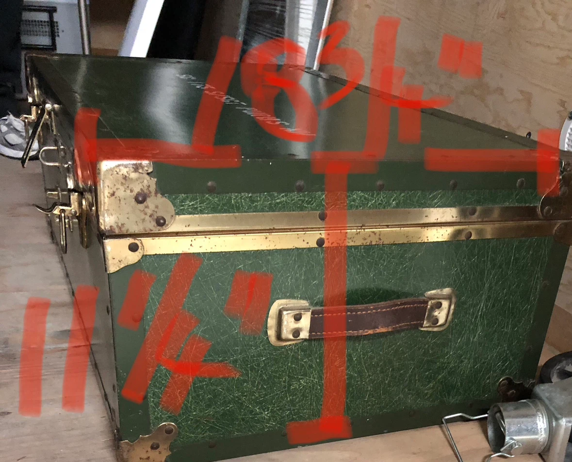 Vintage Green Authentic Army Trunk - photo 5