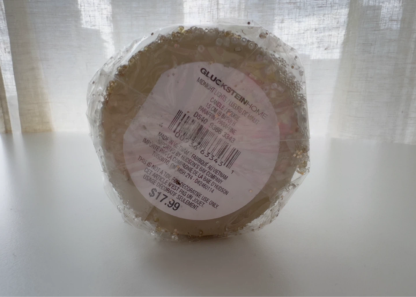 Unscented Bedazzled Large Candle - New - photo 2