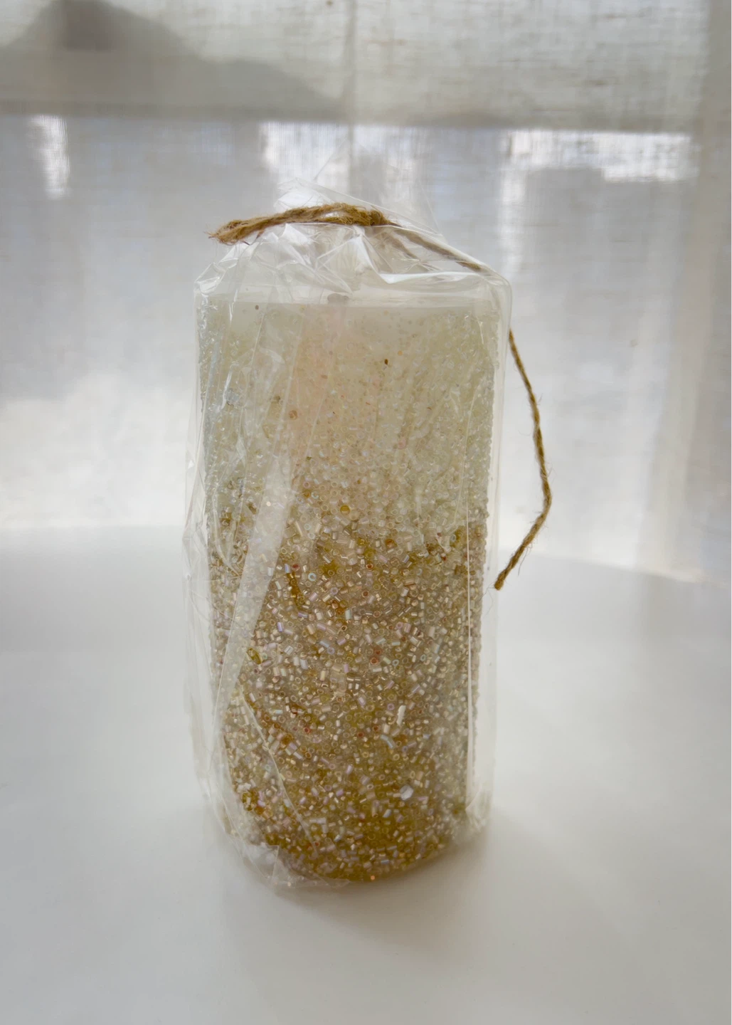 Unscented Bedazzled Large Candle - New