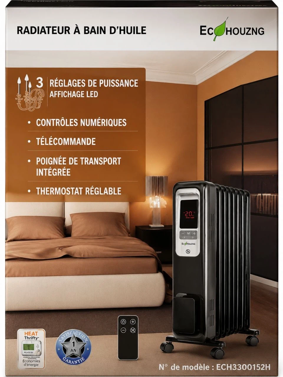 Ecohouzng Oil Filled Radiator Heater - photo 2