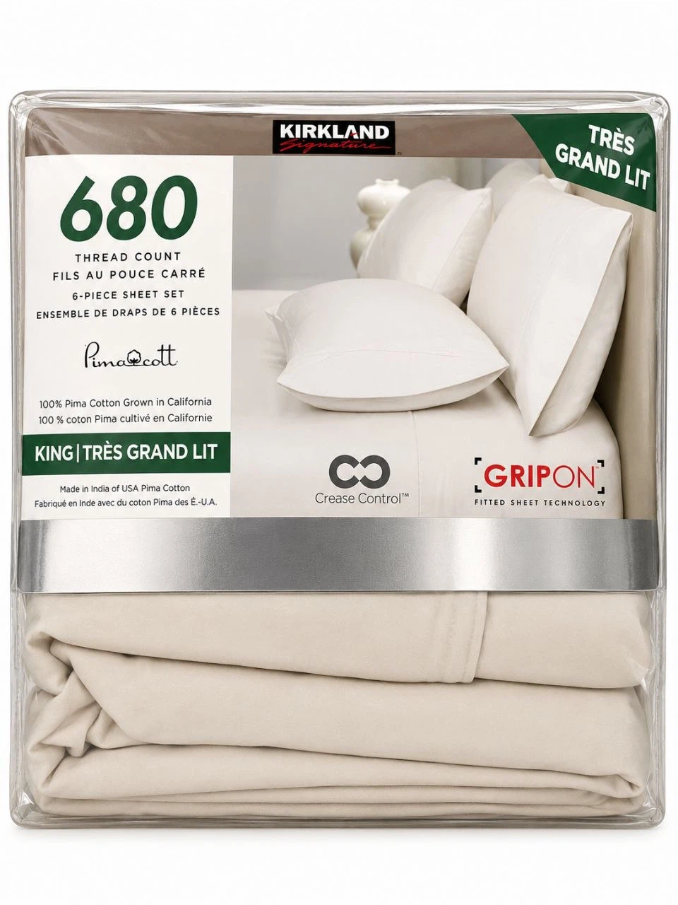 Kirkland Signature 680 Thread Count King Sheet Set - photo 2
