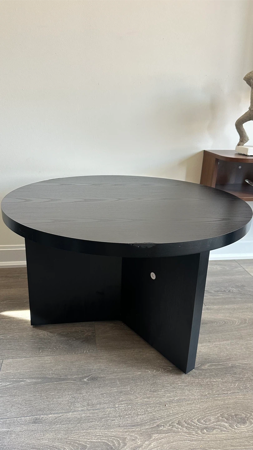 Black Round Coffee Table