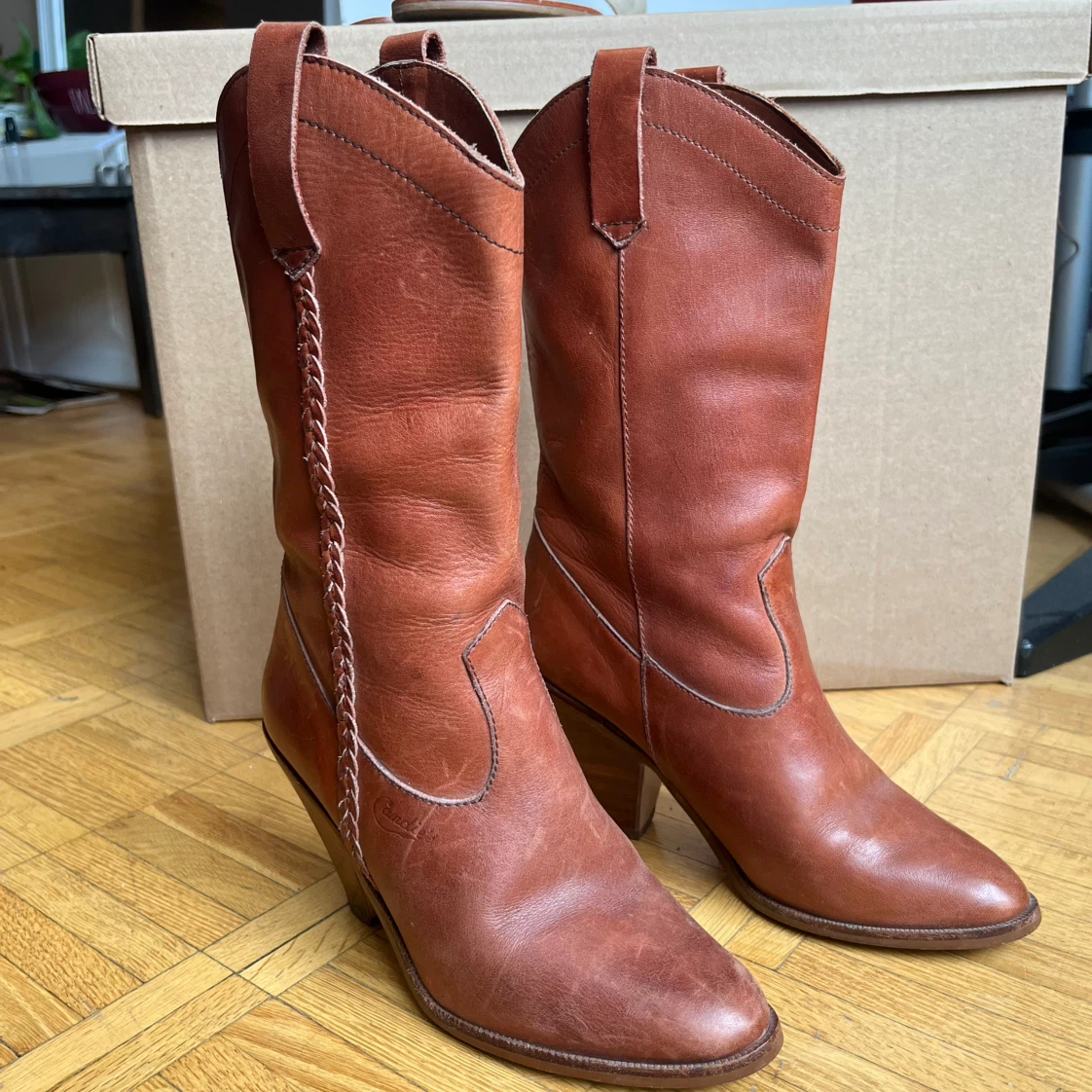 Candie's Brown Leather Cowboy Boots