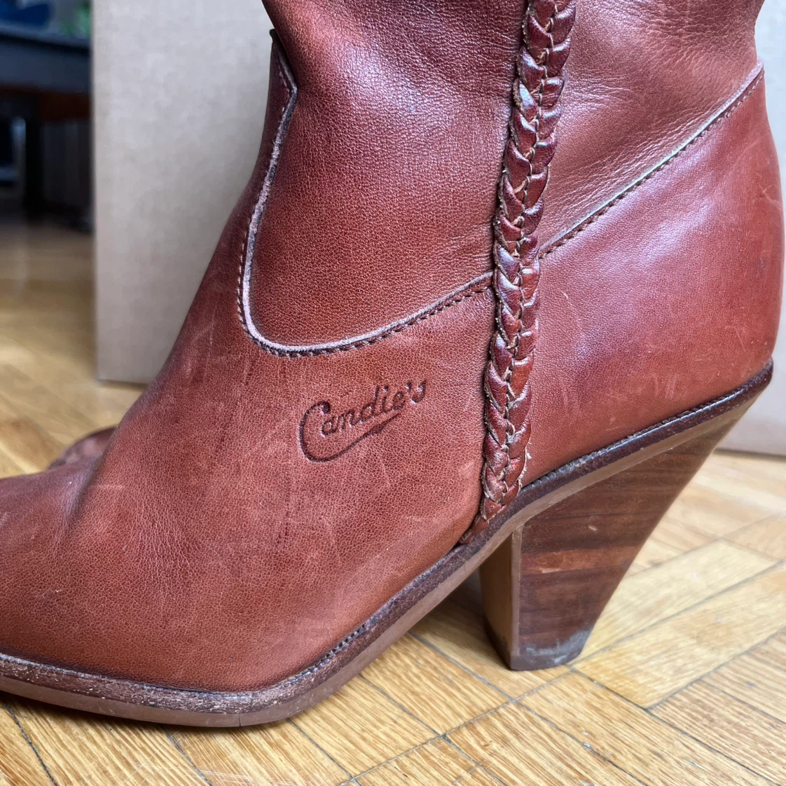 Candie's Brown Leather Cowboy Boots - photo 2
