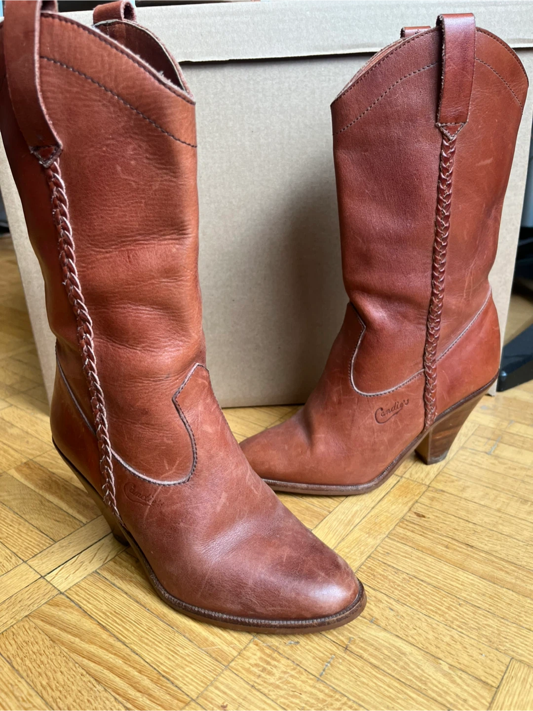 Candie's Brown Leather Cowboy Boots - photo 3