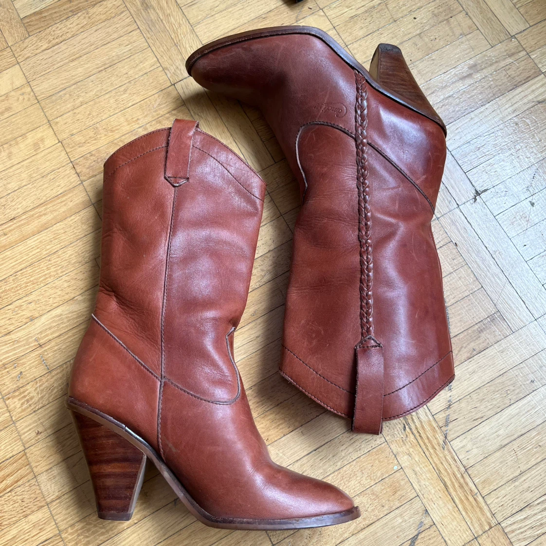 Candie's Brown Leather Cowboy Boots - photo 4