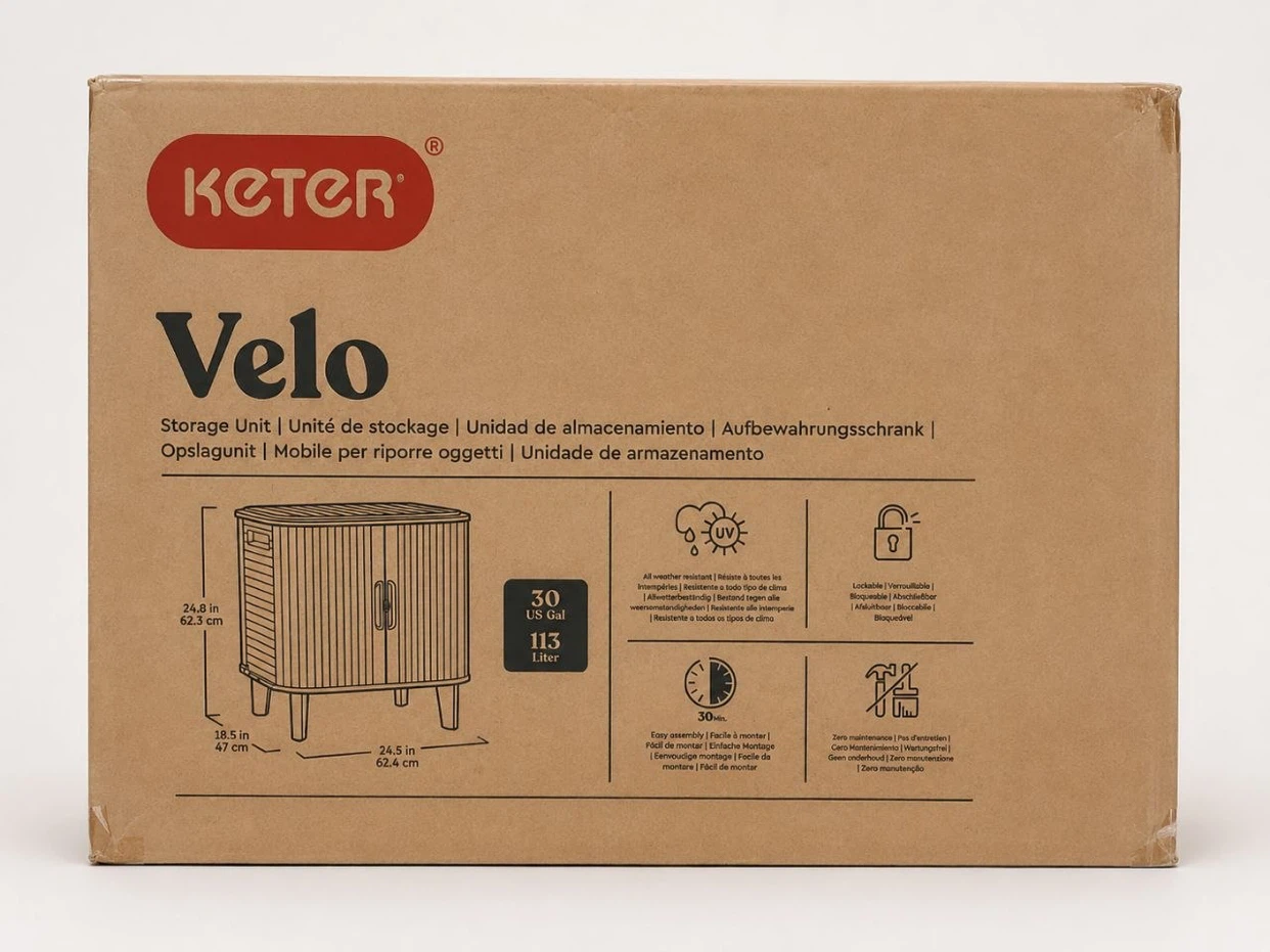 Keter Velo Outdoor Storage Unit - Grey