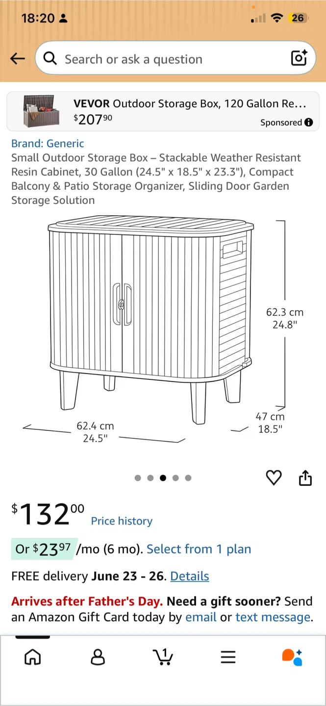 Keter Velo Outdoor Storage Unit - Grey - photo 3