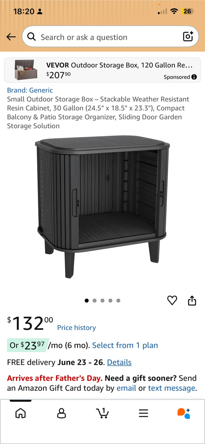 Keter Velo Outdoor Storage Unit - Grey - photo 4