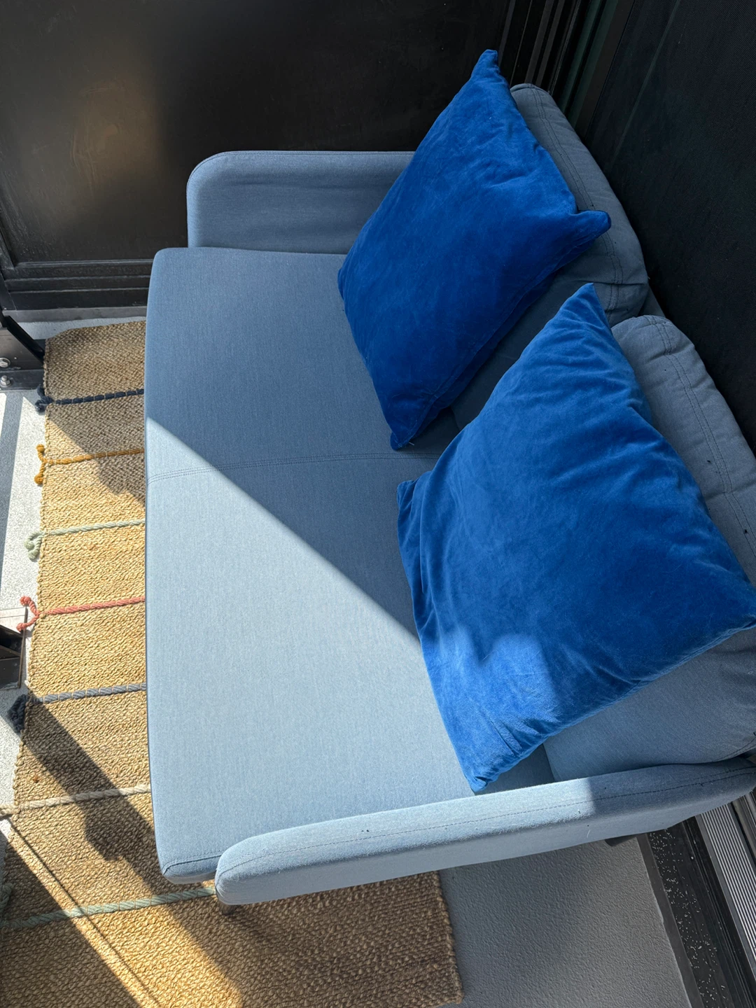 Light Blue Loveseat - IKEA GLOSTAD - photo 3