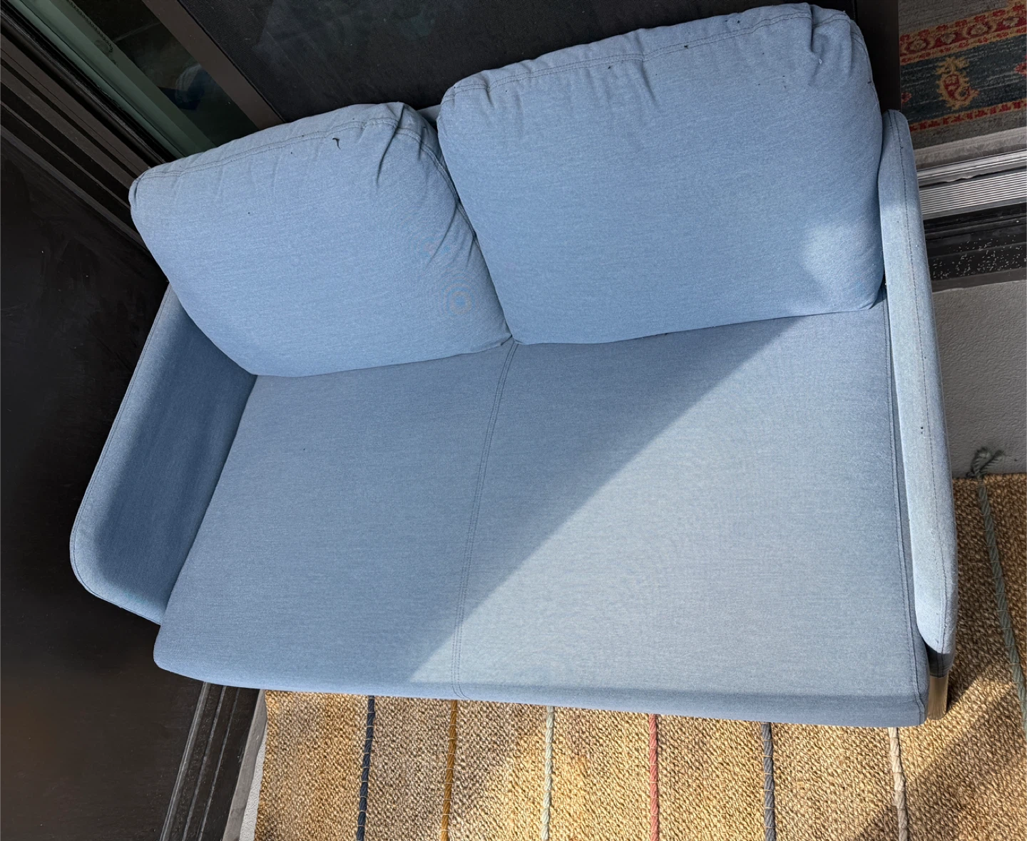 Light Blue Loveseat - IKEA GLOSTAD - photo 2