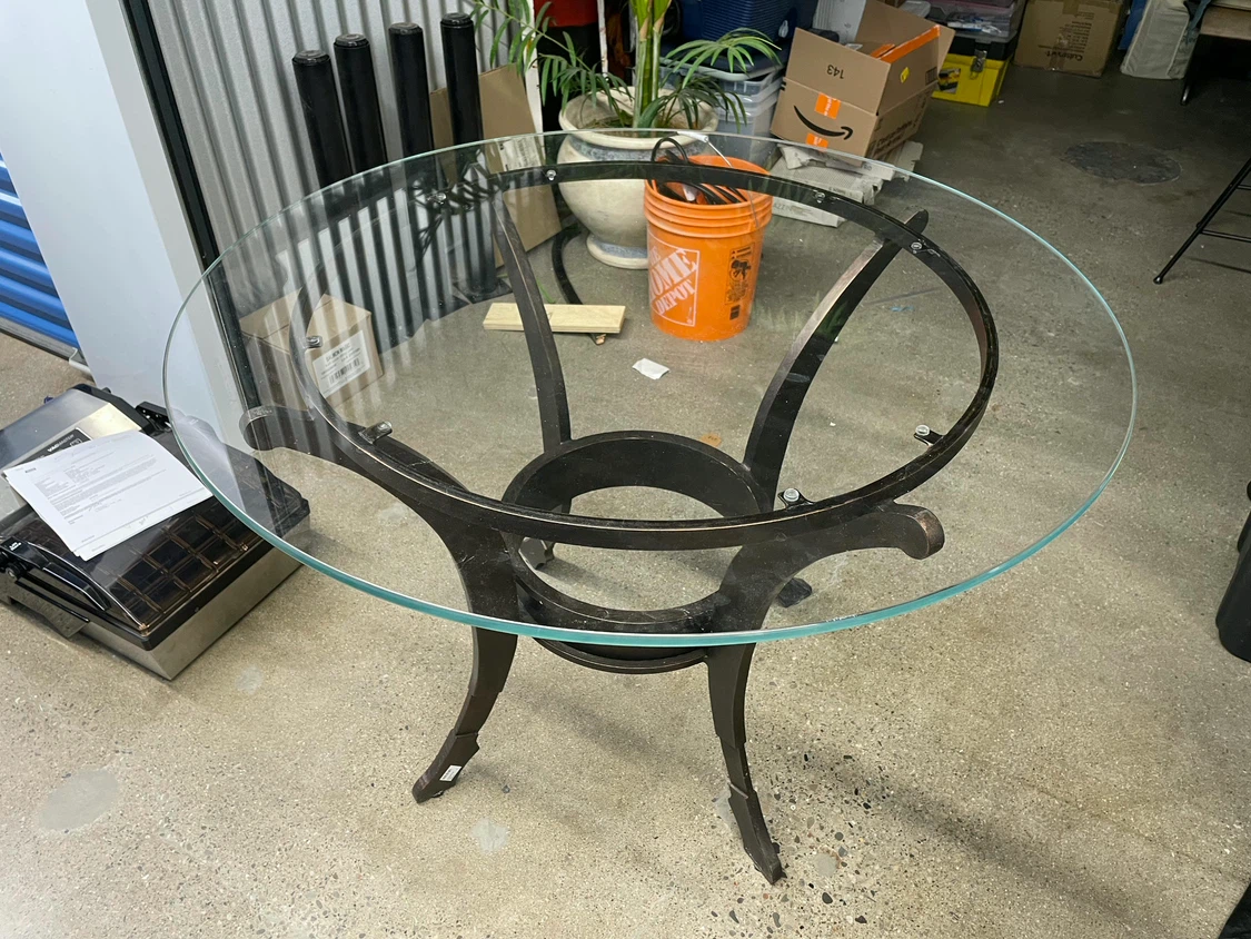Round Glass Patio Table