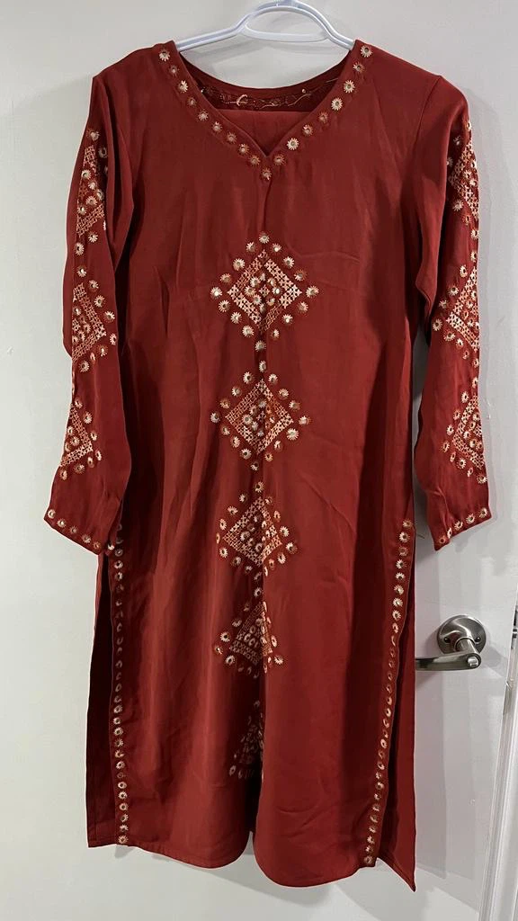 Women's Embellished Three piece rust