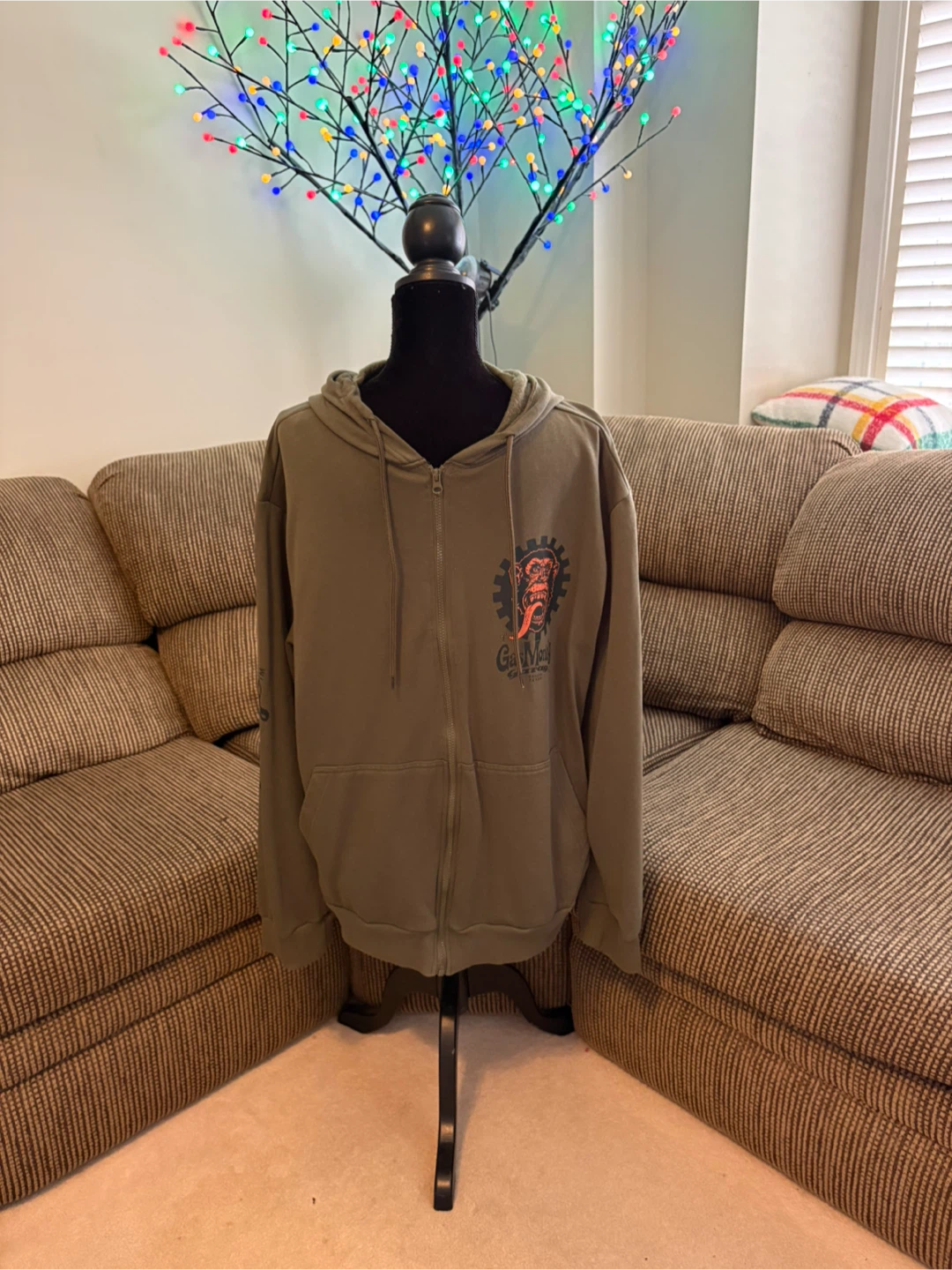 ✨✨Green/Orange Gas Monkey Hoodie - photo 3