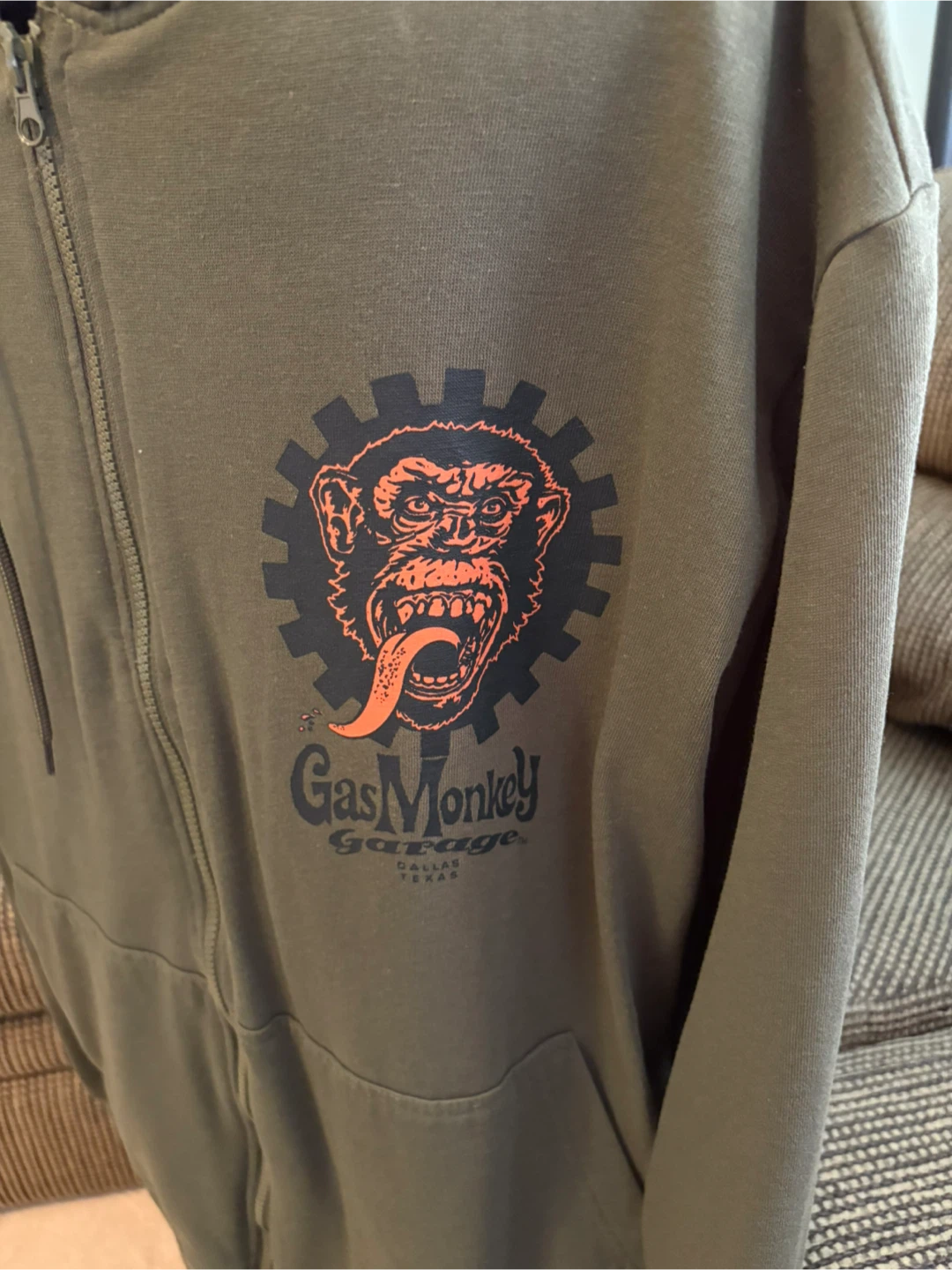 ✨✨Green/Orange Gas Monkey Hoodie - photo 4