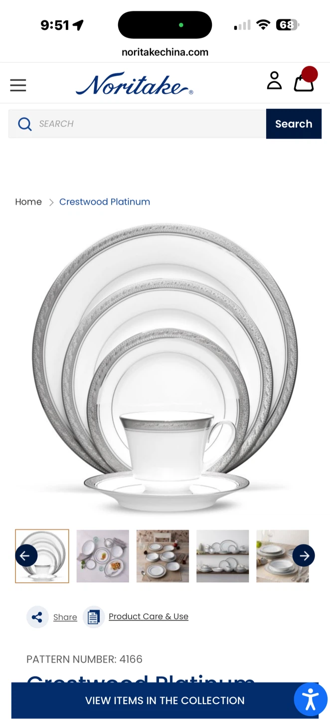 Noritake Crestwood Platinum 30 Piece Dinnerware Set for 6 - photo 4