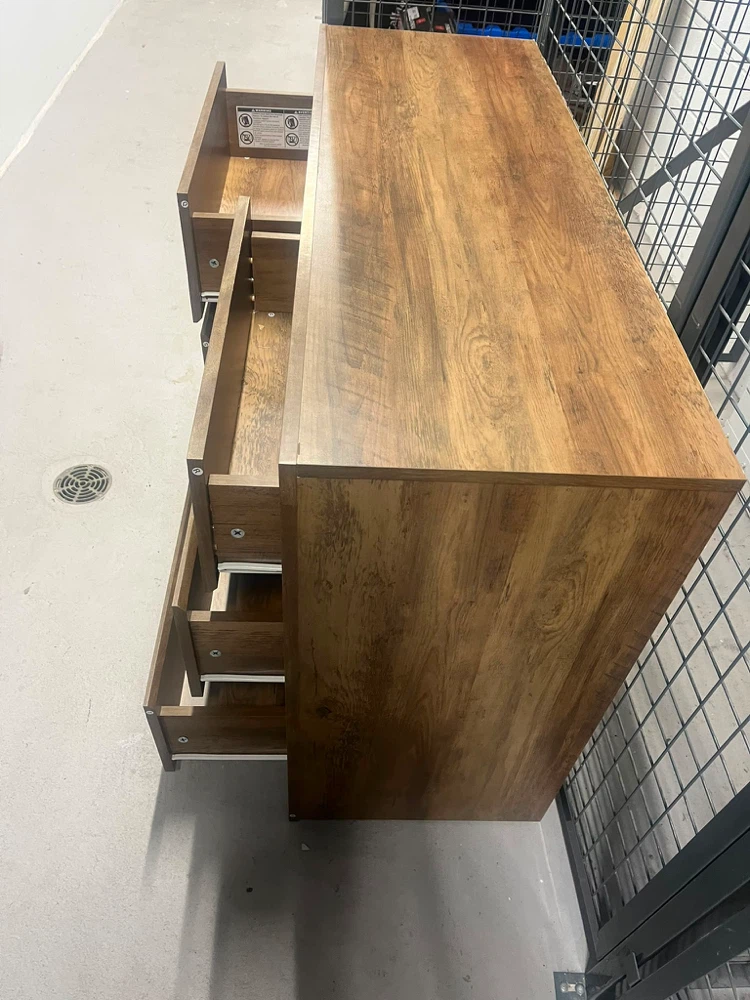 Walnut Wood Dresser - 6 Drawers - photo 4