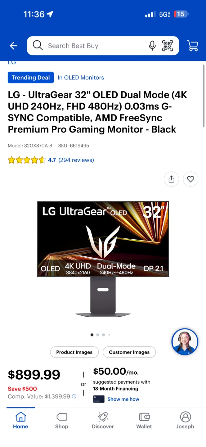 LG UltraGear 32" OLED Gaming Monitor - photo 2