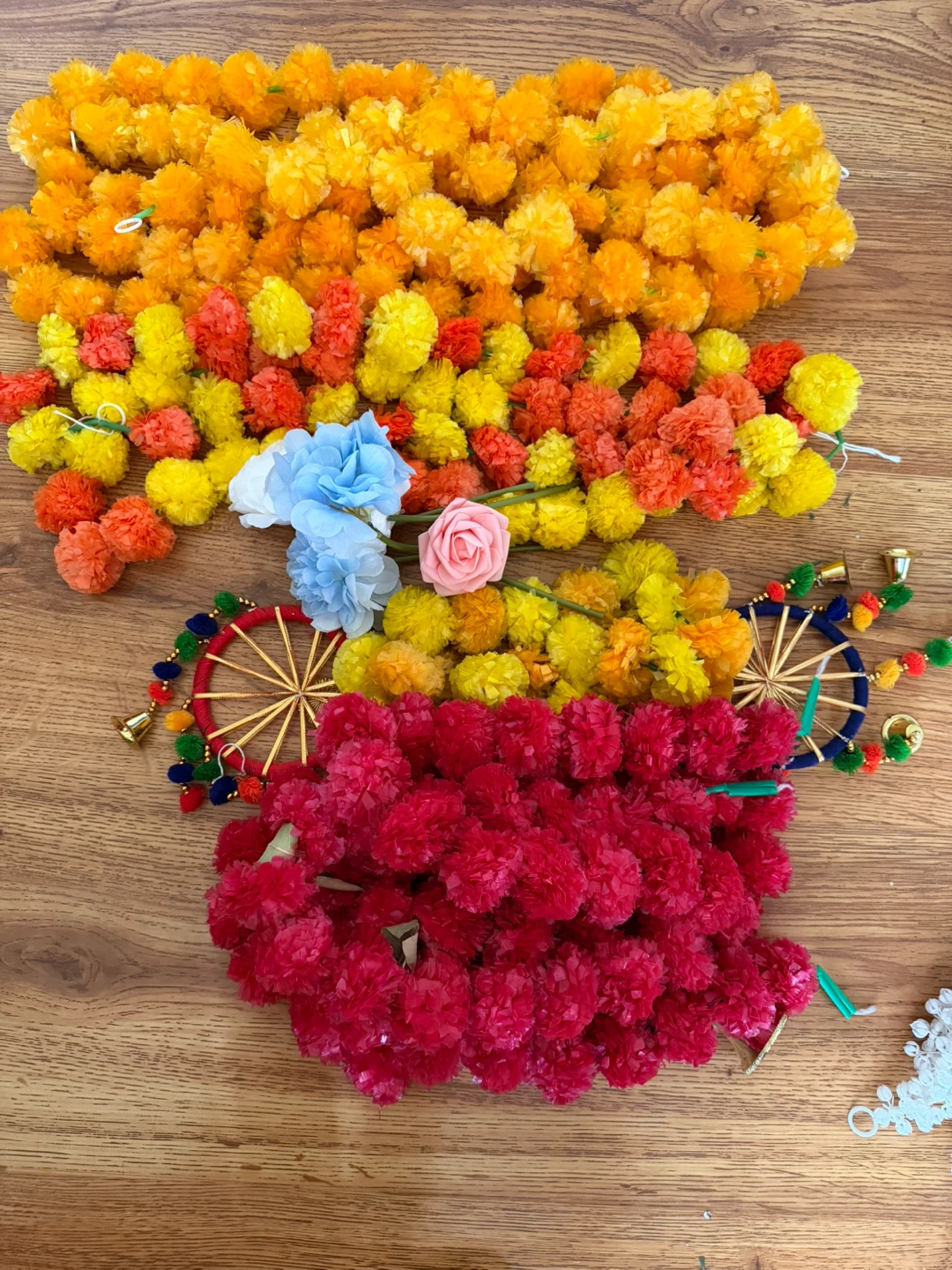 Artificial Flower Garlands with Bells - photo 2