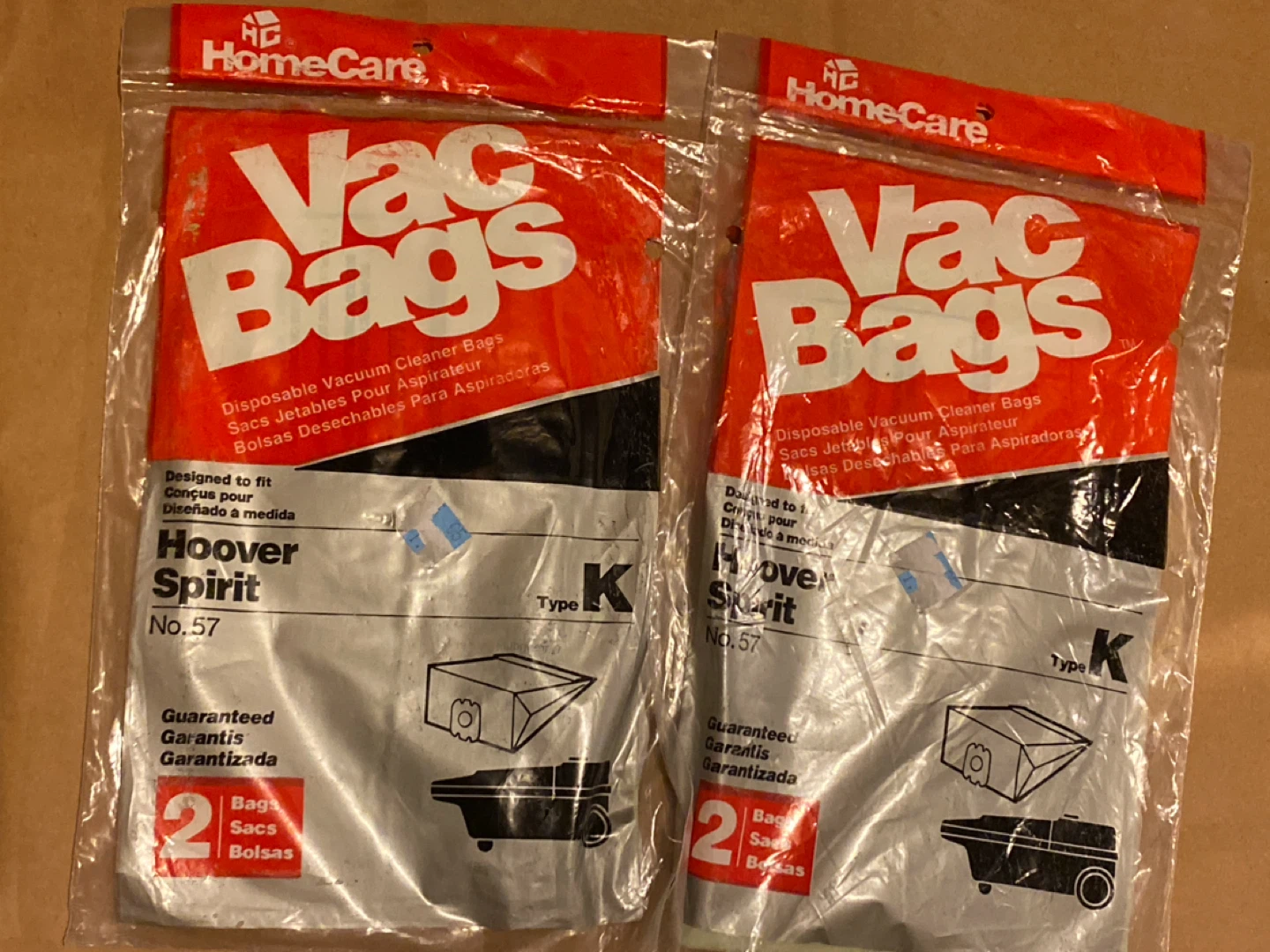 Home Care Hoover Spirit Vacuum Cleaner Bags - Type K, No. 57