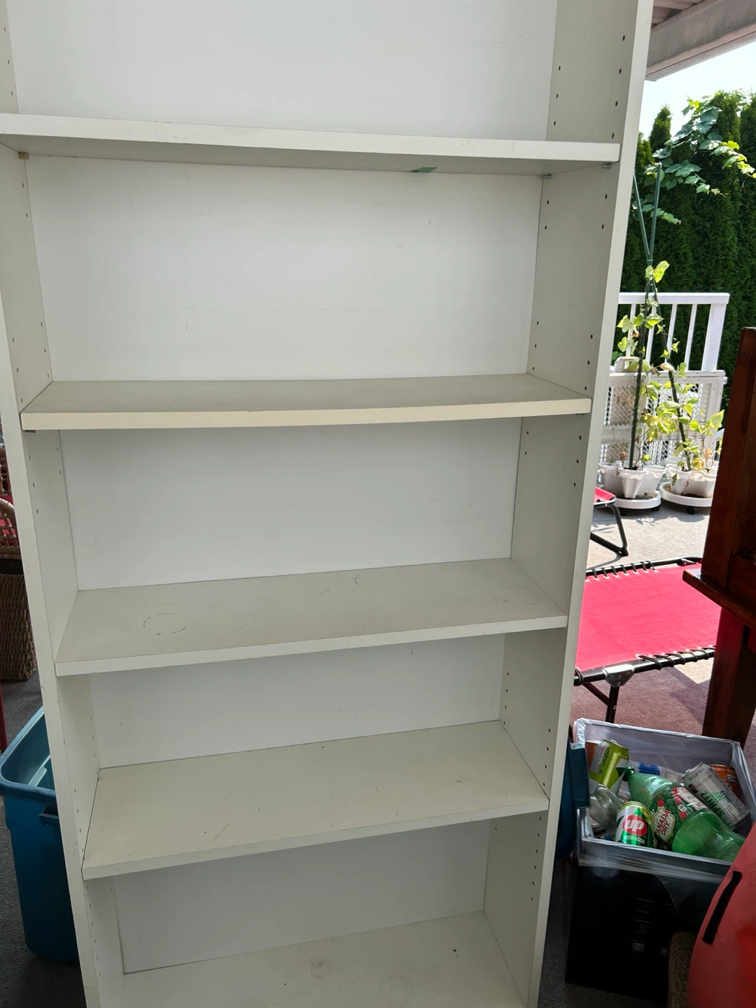 White 5-shelf bookcase