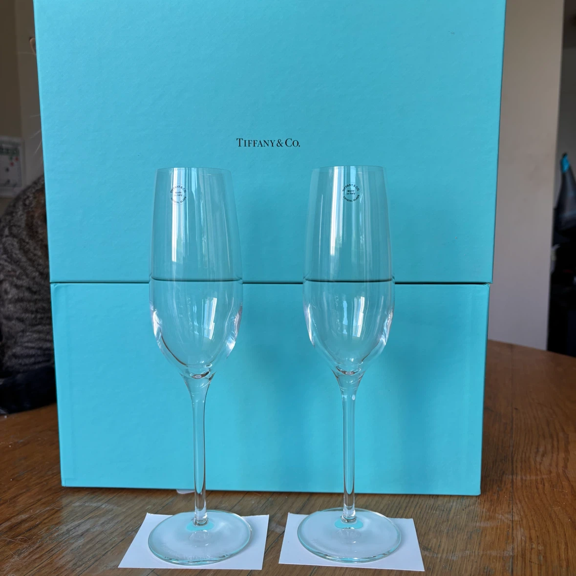 Tiffany & Co. Crystal Champagne Flutes (Set of 2)