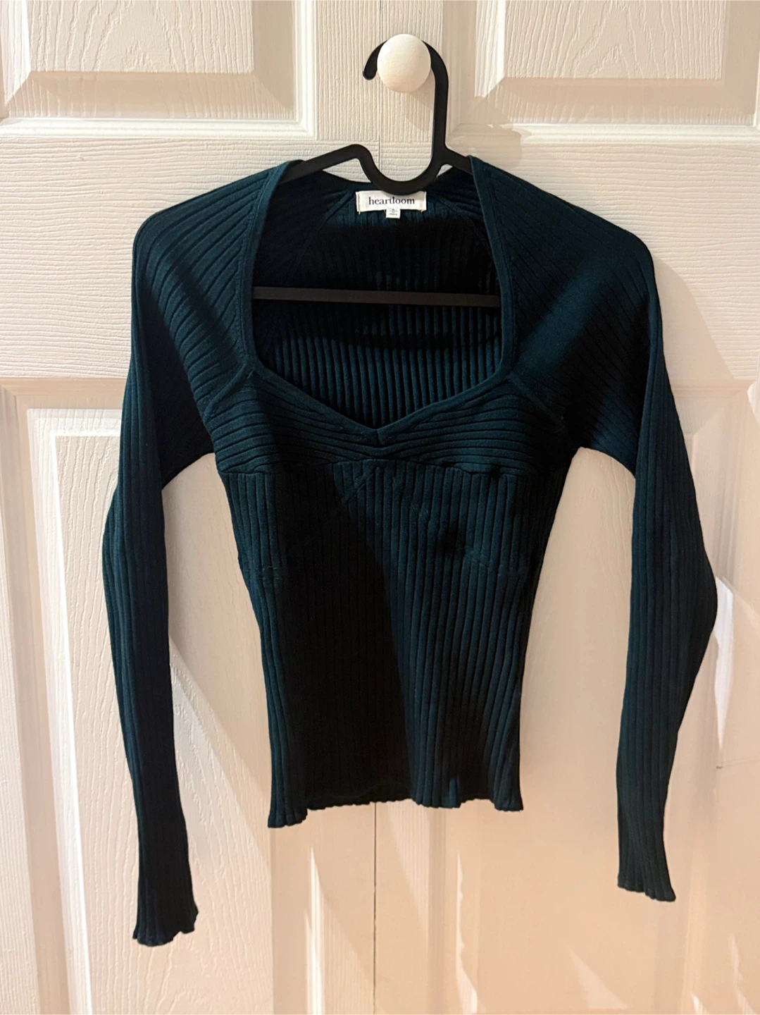 Heartloom Ribbed Square Neck Sweater - Size S - photo 2