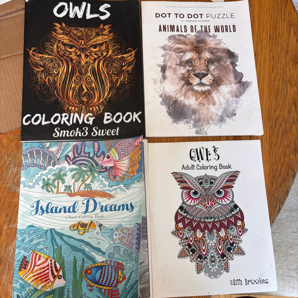4 Books: Coloring Books & Dot to Dot Puzzle