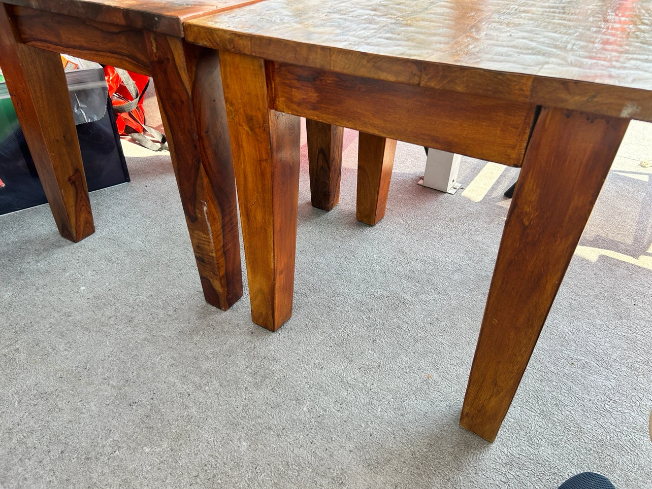 Solid Real Teak Wooden Table - 2 (pair)