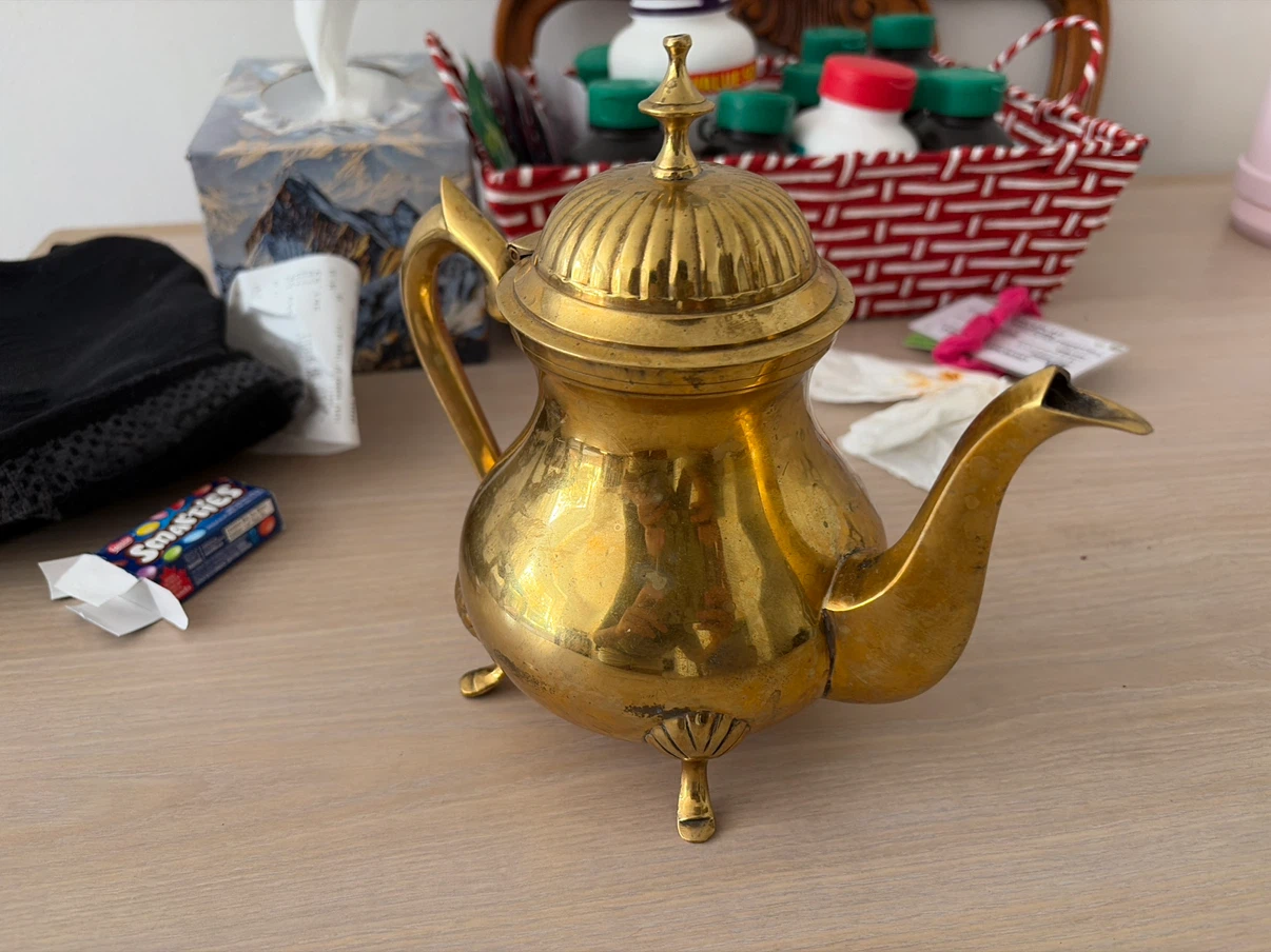Vintage Brass Teapot - photo 2