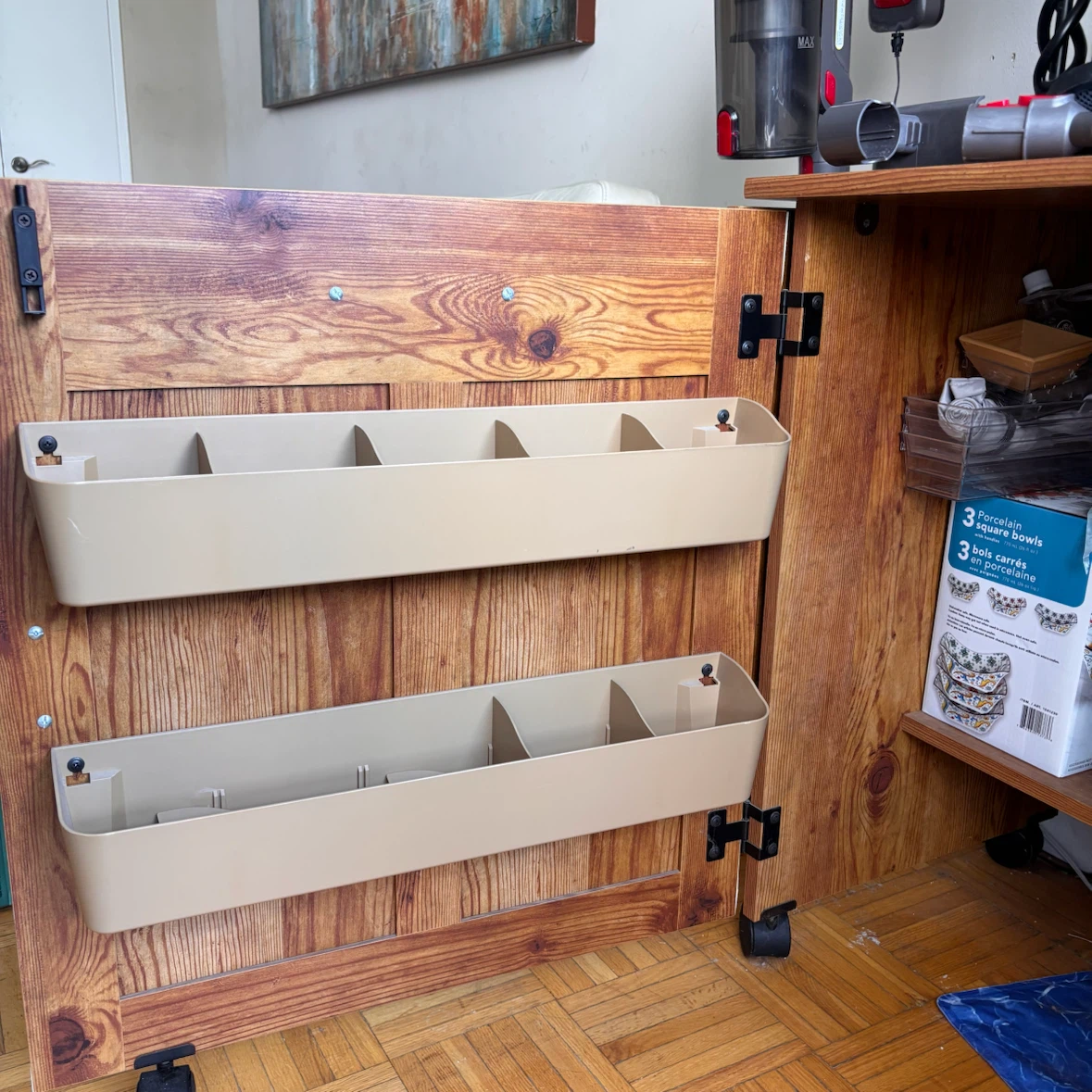 Wooden Craft Cabinet with Storage Bins - photo 2