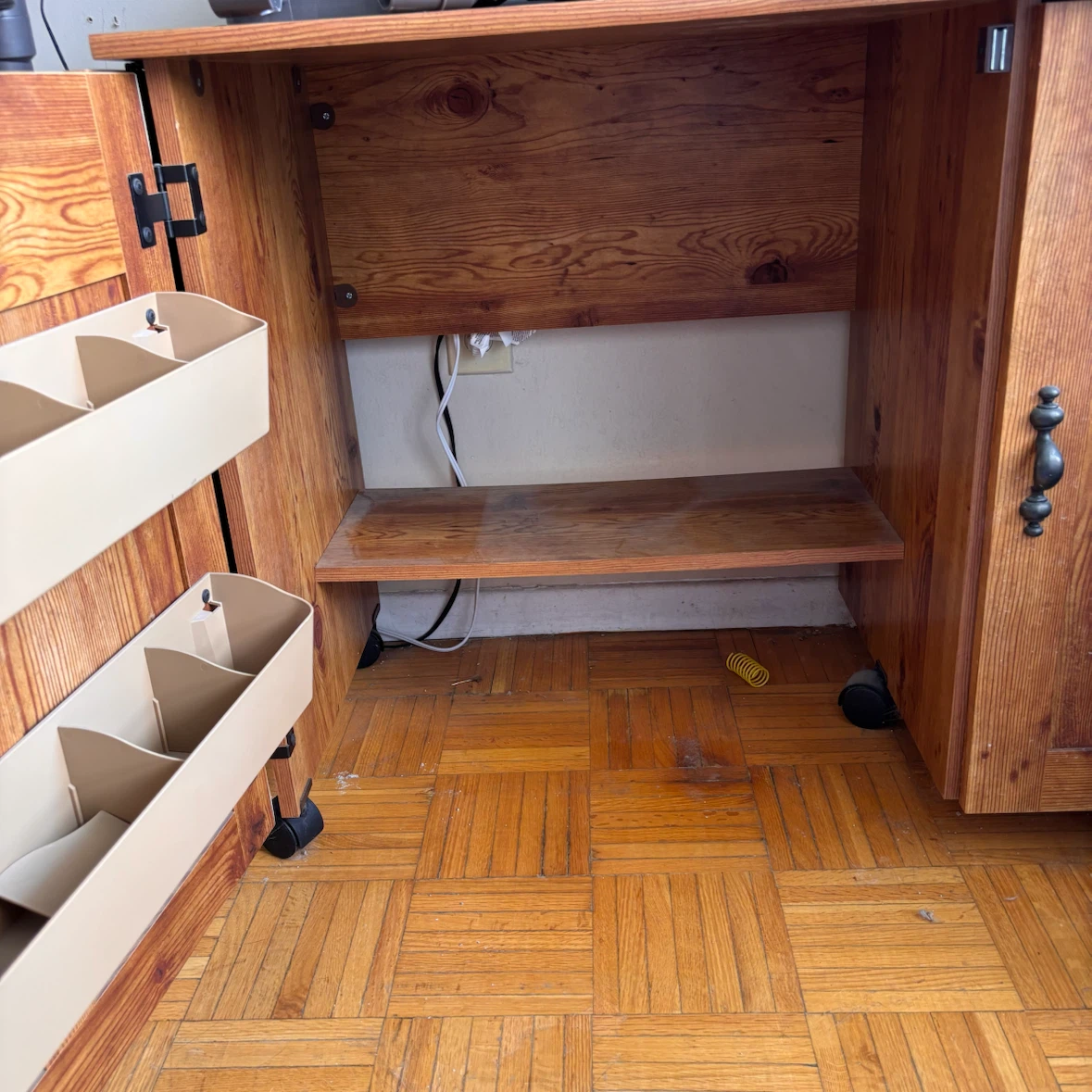 Wooden Craft Cabinet with Storage Bins - photo 3