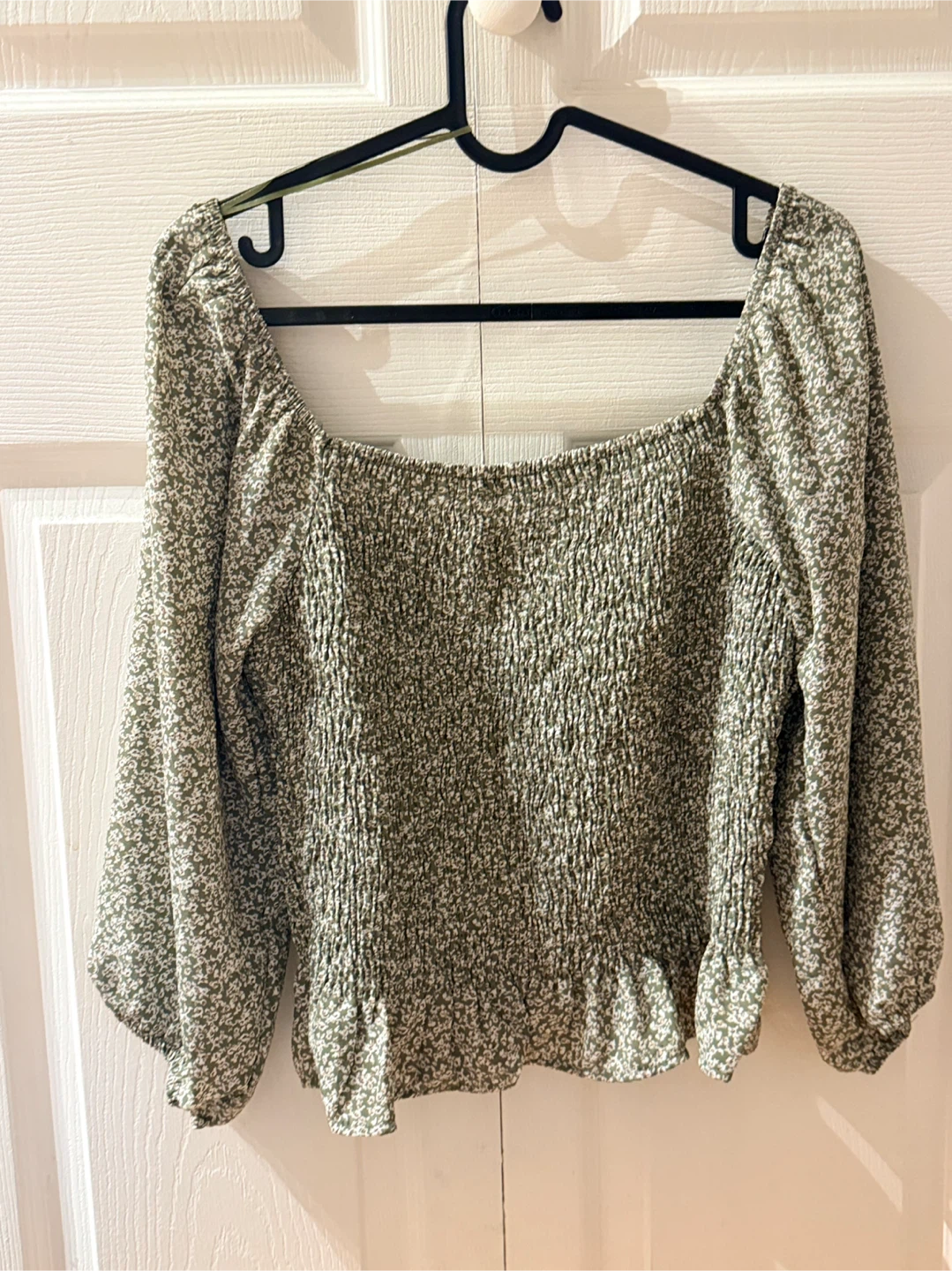 Floral Smocked Long Sleeve Top