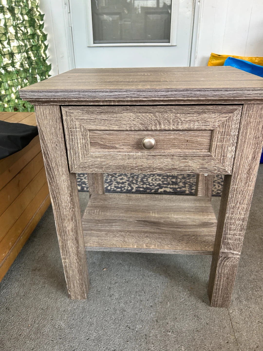 Wooden End Table with Drawer