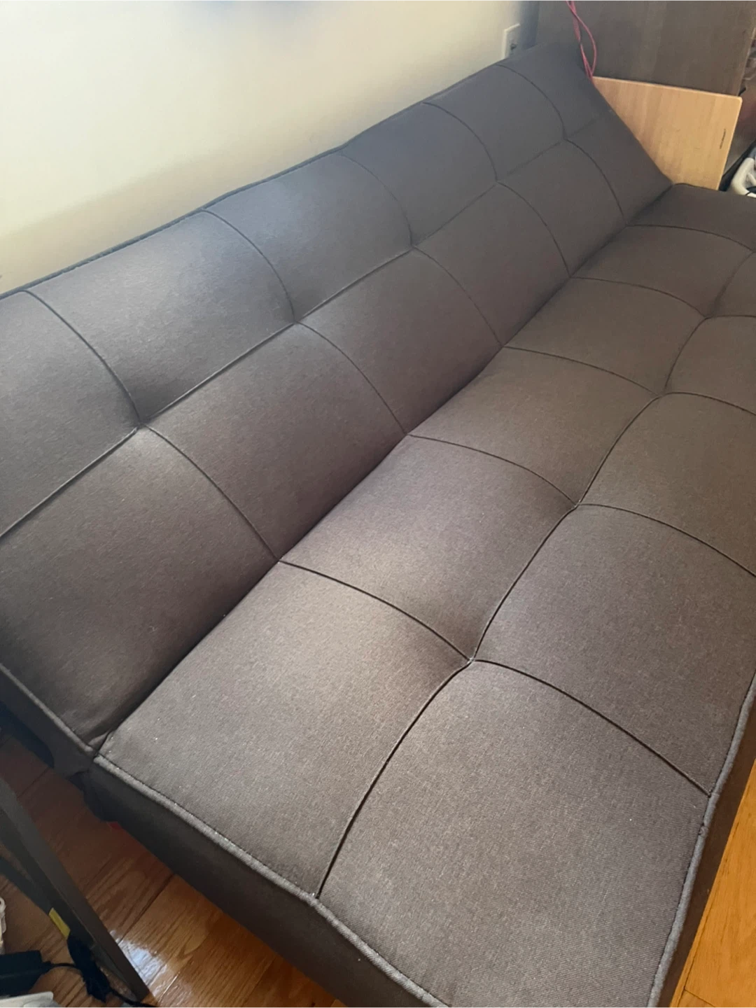 Dark Brown Futon Sofa - photo 2