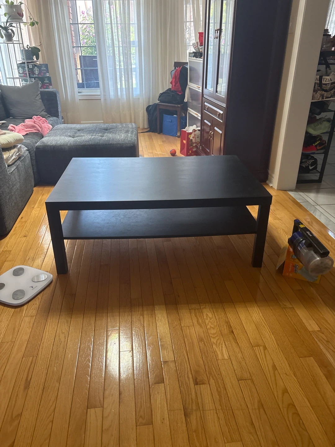 Black Coffee Table with Shelf