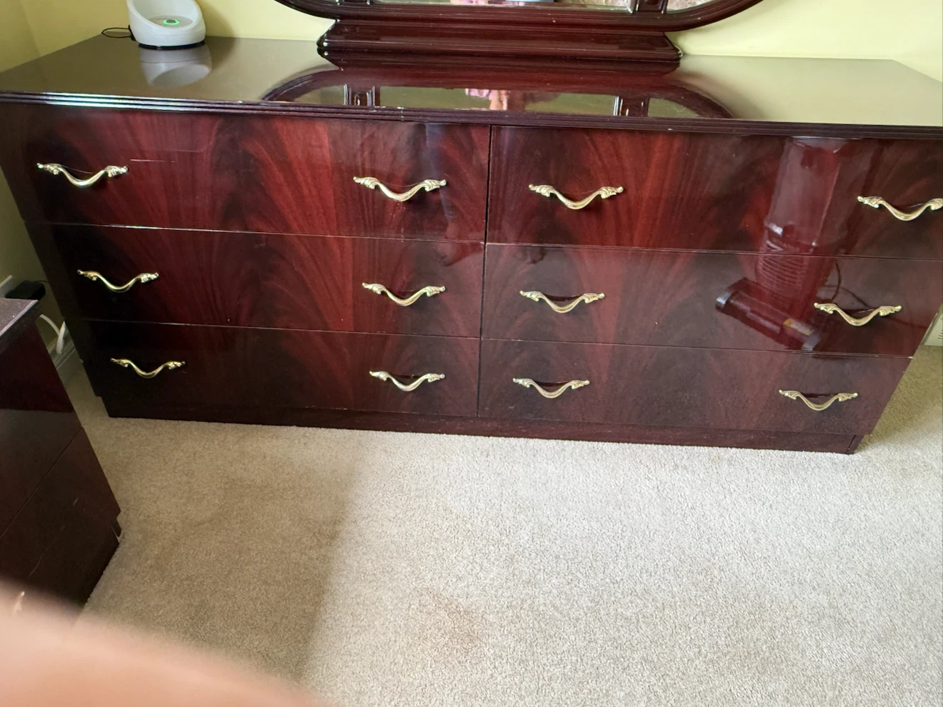 Dresser with Mirror + 2 night tables