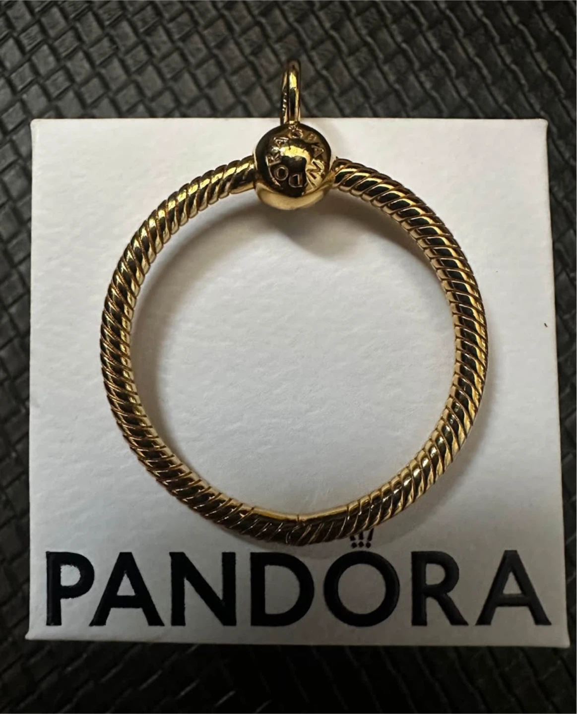 Pandora Gold Tone O Pendant Charm