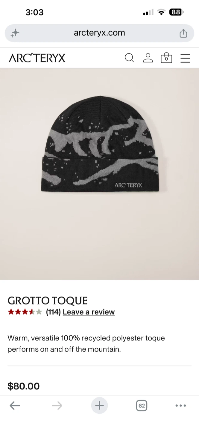 Arc'teryx Grotto Toque Beanie