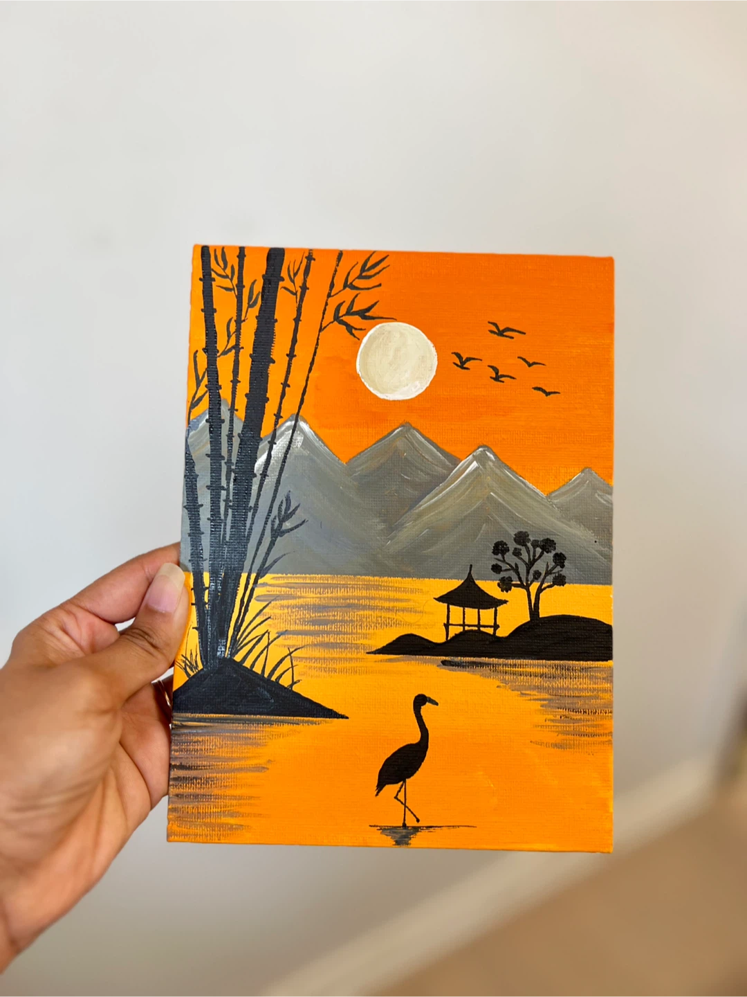 Hand-Painted Canvas Art - Serene Landscape
