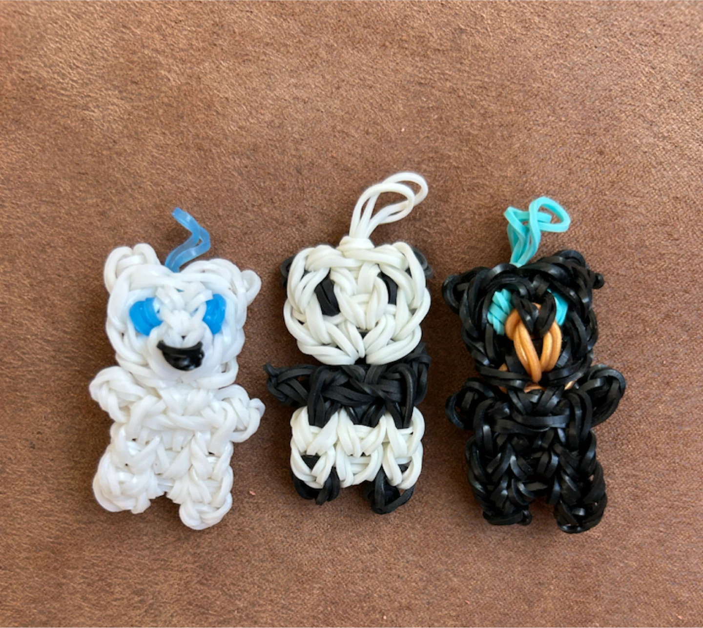 Handmade Loom Charm Set - Bears