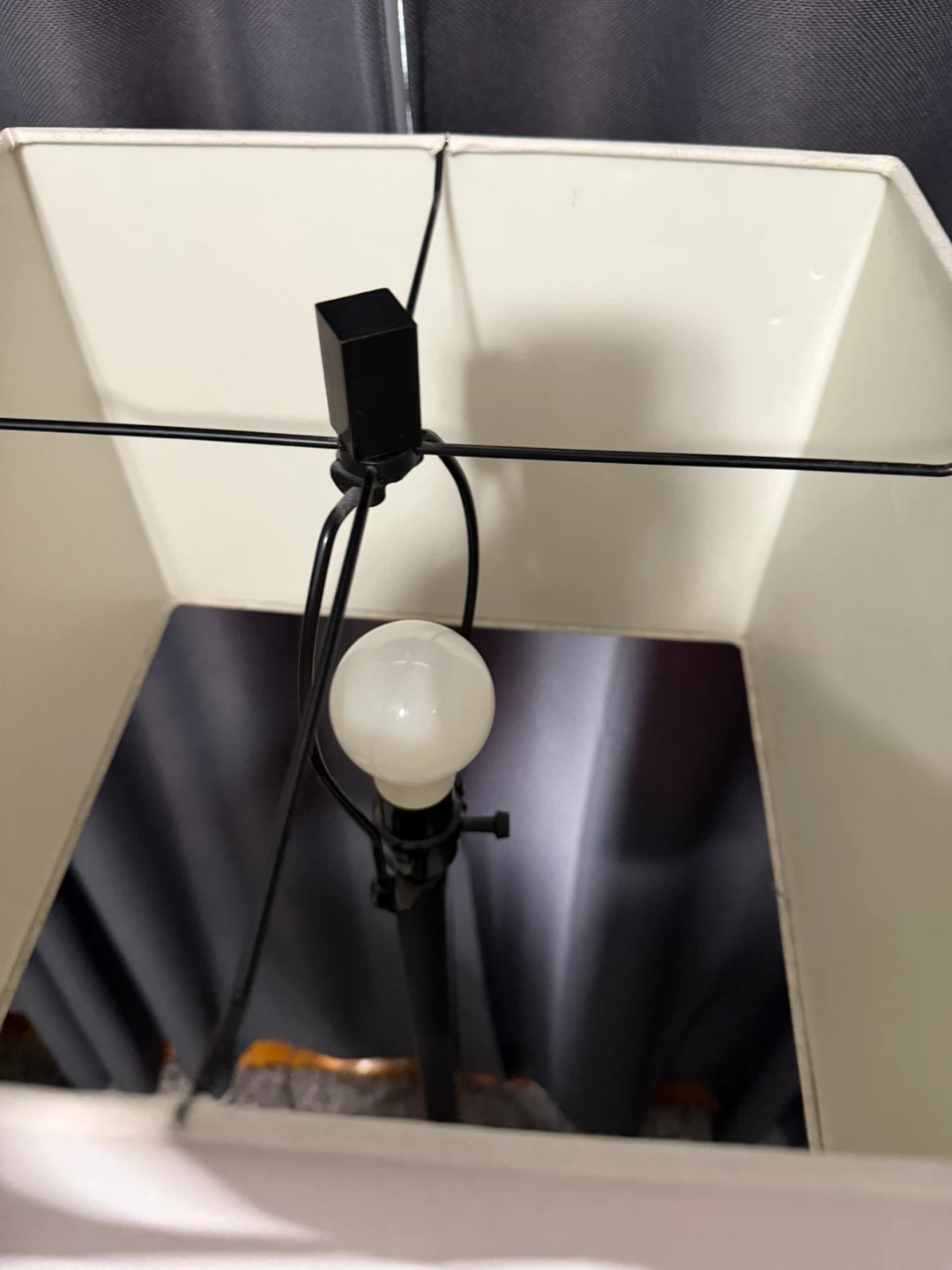 Modern Floor Lamp with Cream Shade - photo 2