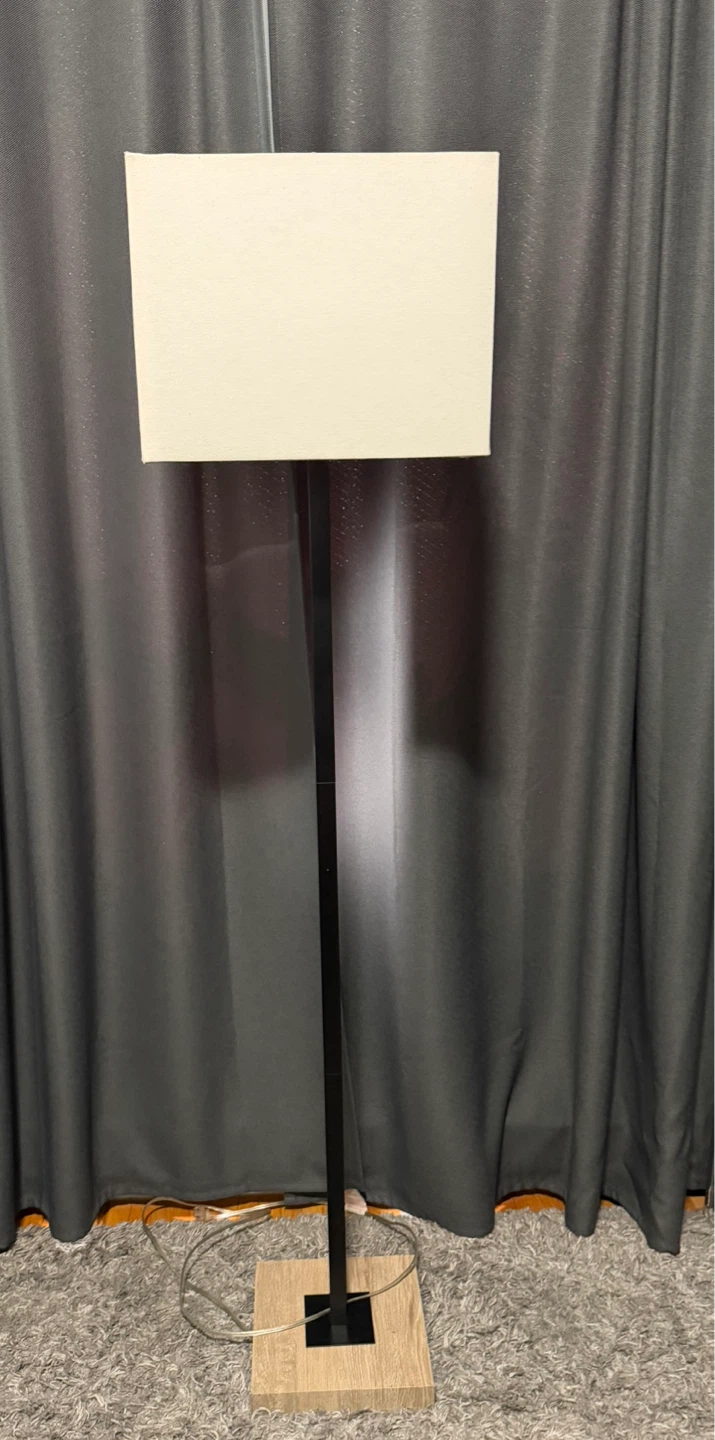 Modern Floor Lamp with Cream Shade