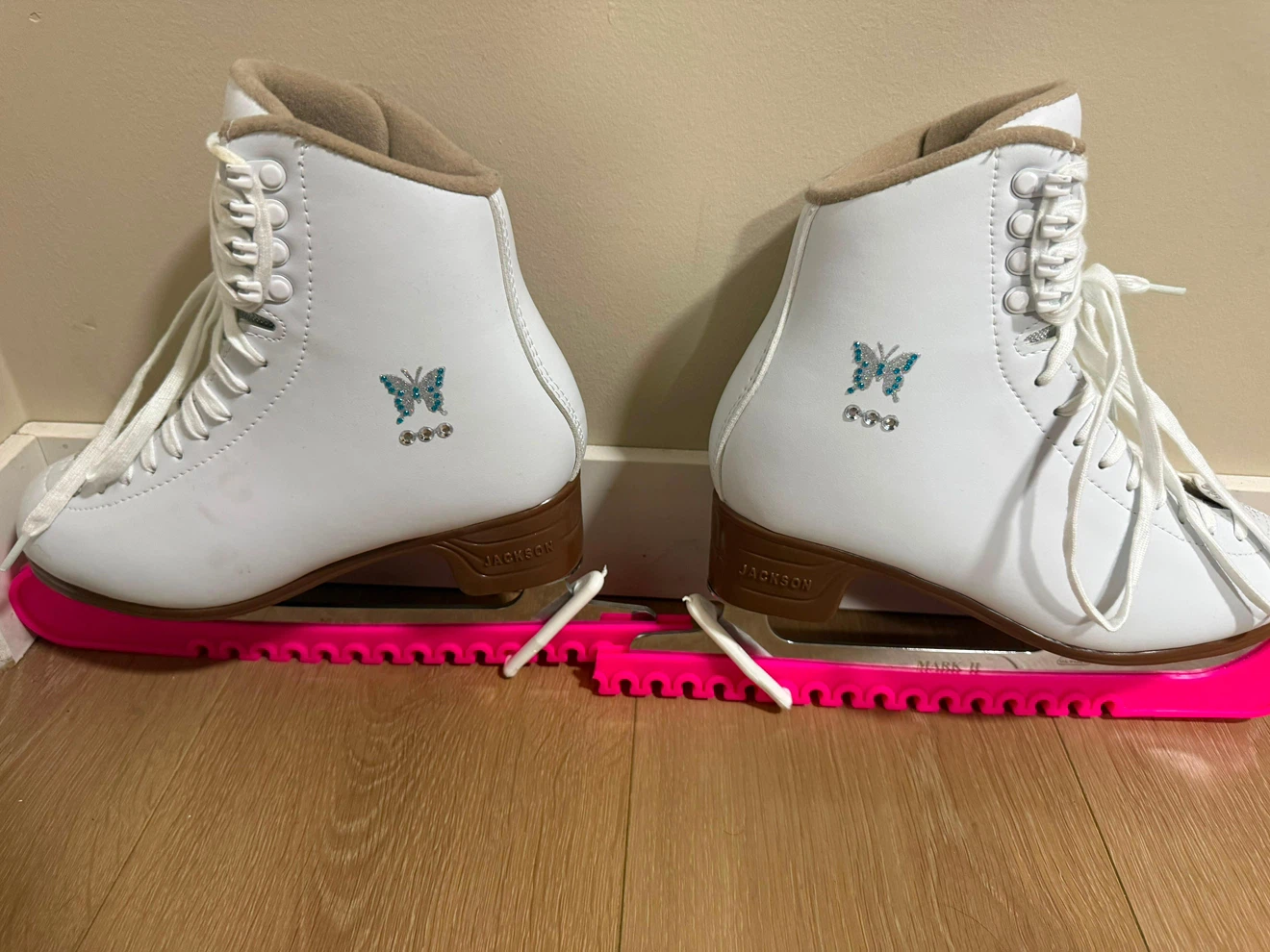 Jackson Ultima Figure Skates White Butterfly Design