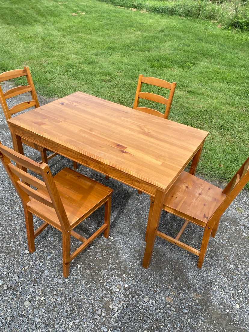 Vintage IKEA HÄGERNÄS Solid Pine Dining Set (CAN DELIVER)