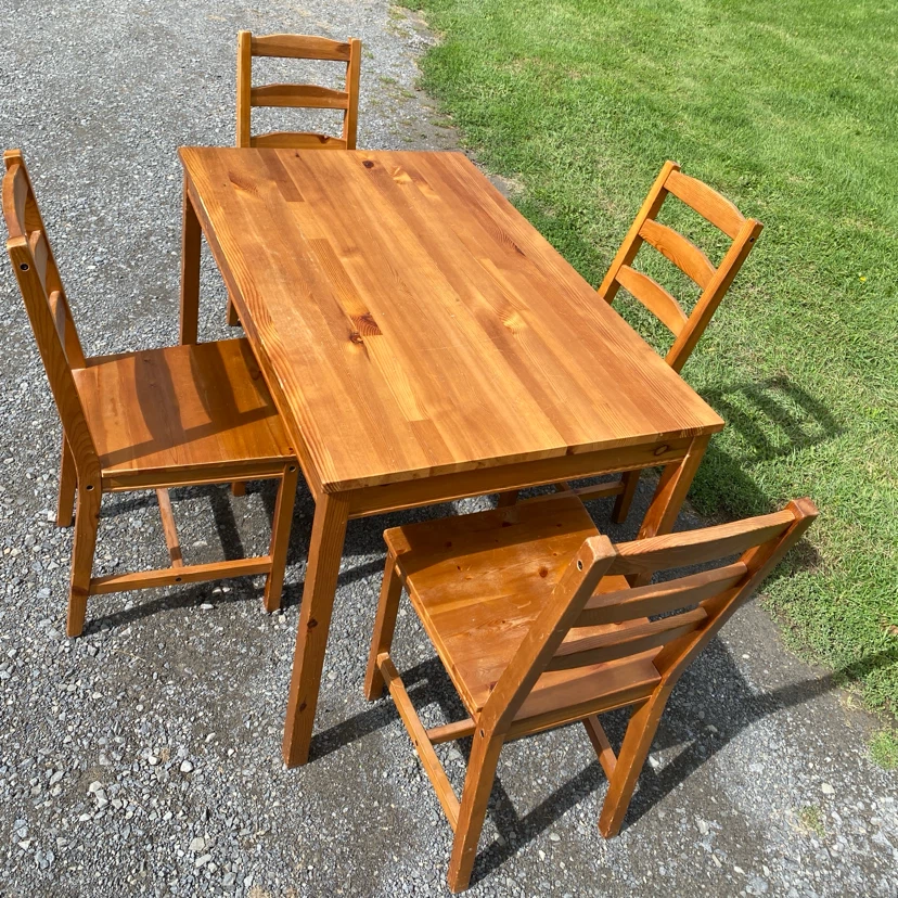 Vintage IKEA HÄGERNÄS Solid Pine Dining Set (CAN DELIVER) - photo 2