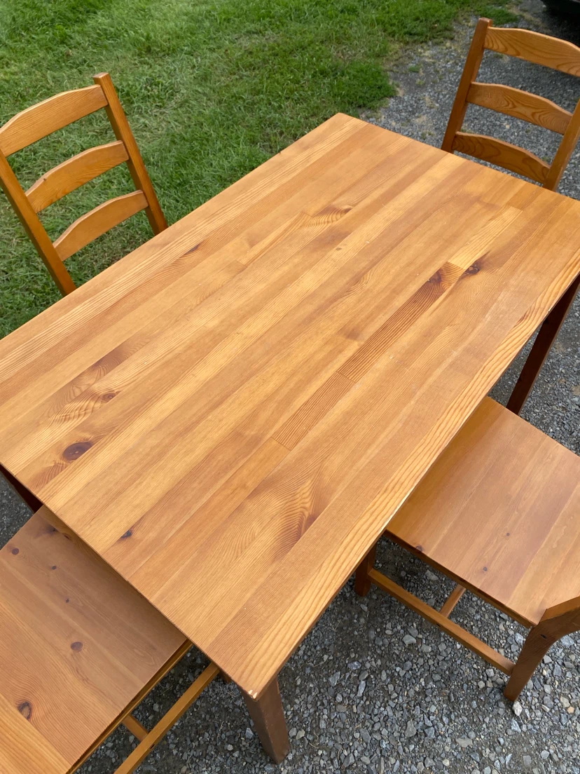 Vintage IKEA HÄGERNÄS Solid Pine Dining Set (CAN DELIVER) - photo 3
