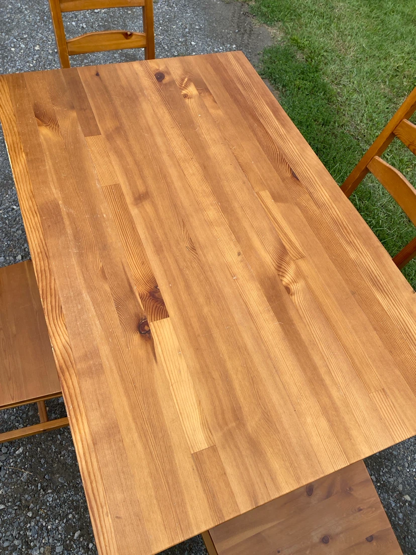 Vintage IKEA HÄGERNÄS Solid Pine Dining Set (CAN DELIVER) - photo 4